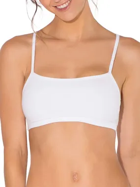 New Fruit of the Loom Women’s Spaghetti Strap Cotton Pullover Sports Bra, White, Sz 44!