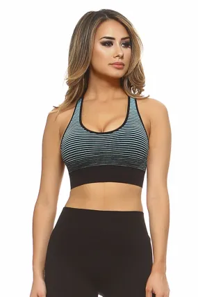 Ombre Stripe Sports Bra