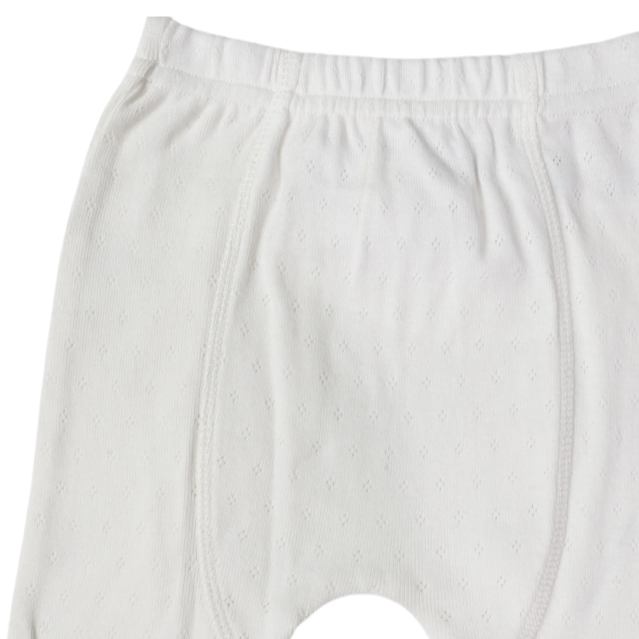 Organic Pointelle Legging White