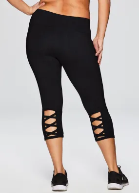 Plus Studio X-Back Cotton Spandex Capri