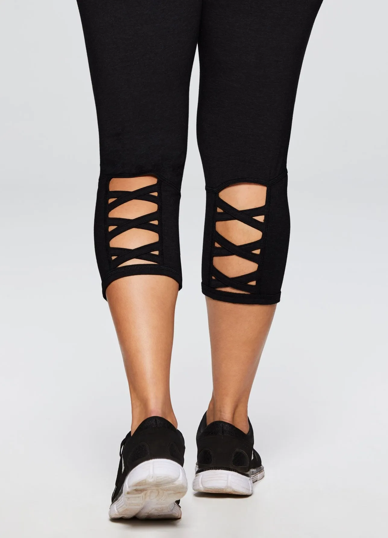 Plus Studio X-Back Cotton Spandex Capri