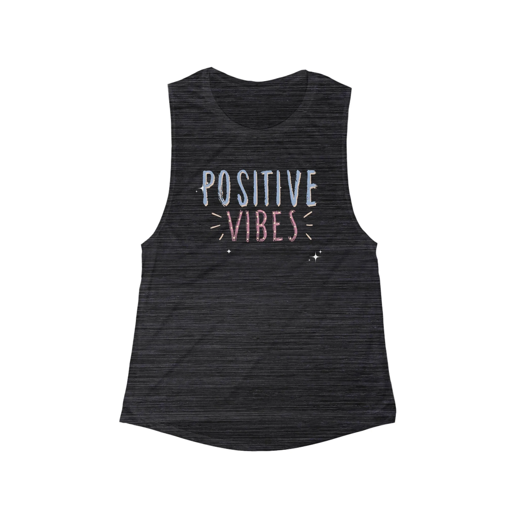 Positive Vibes Flowy Scoop Muscle Tank