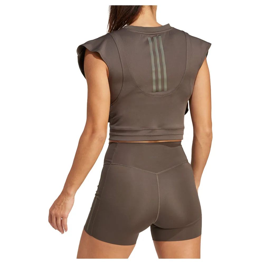 Power Boxy French Terry Crew Neck Athletic Tank Top