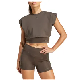 Power Boxy French Terry Crew Neck Athletic Tank Top