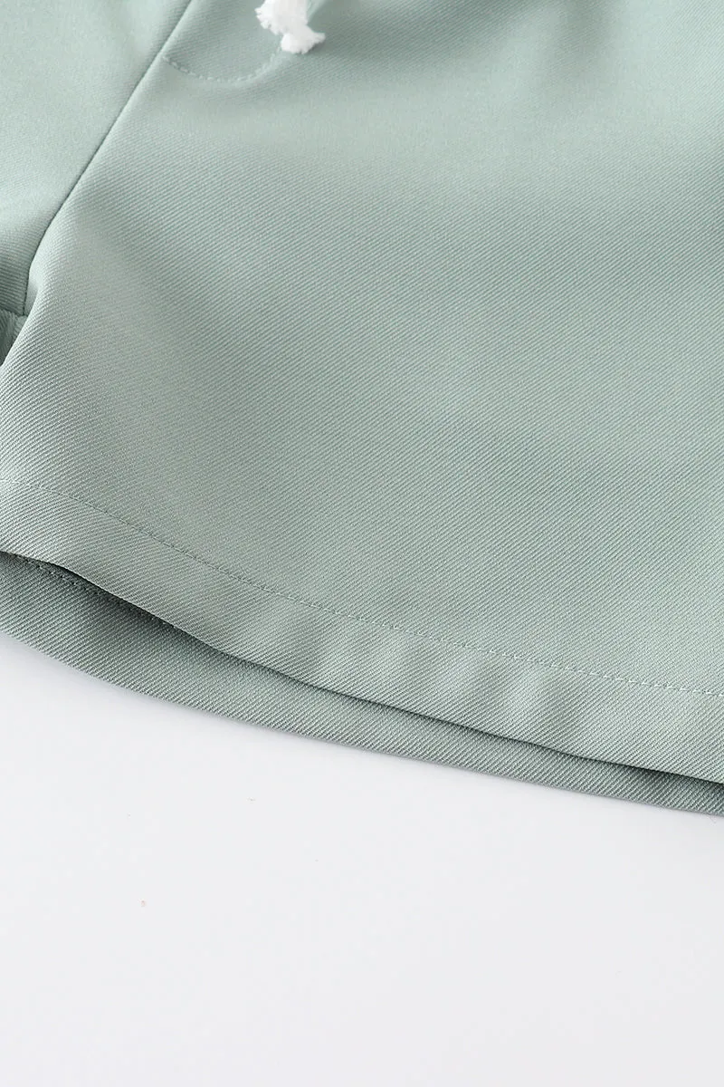 Premium Sage pocket boy shorts