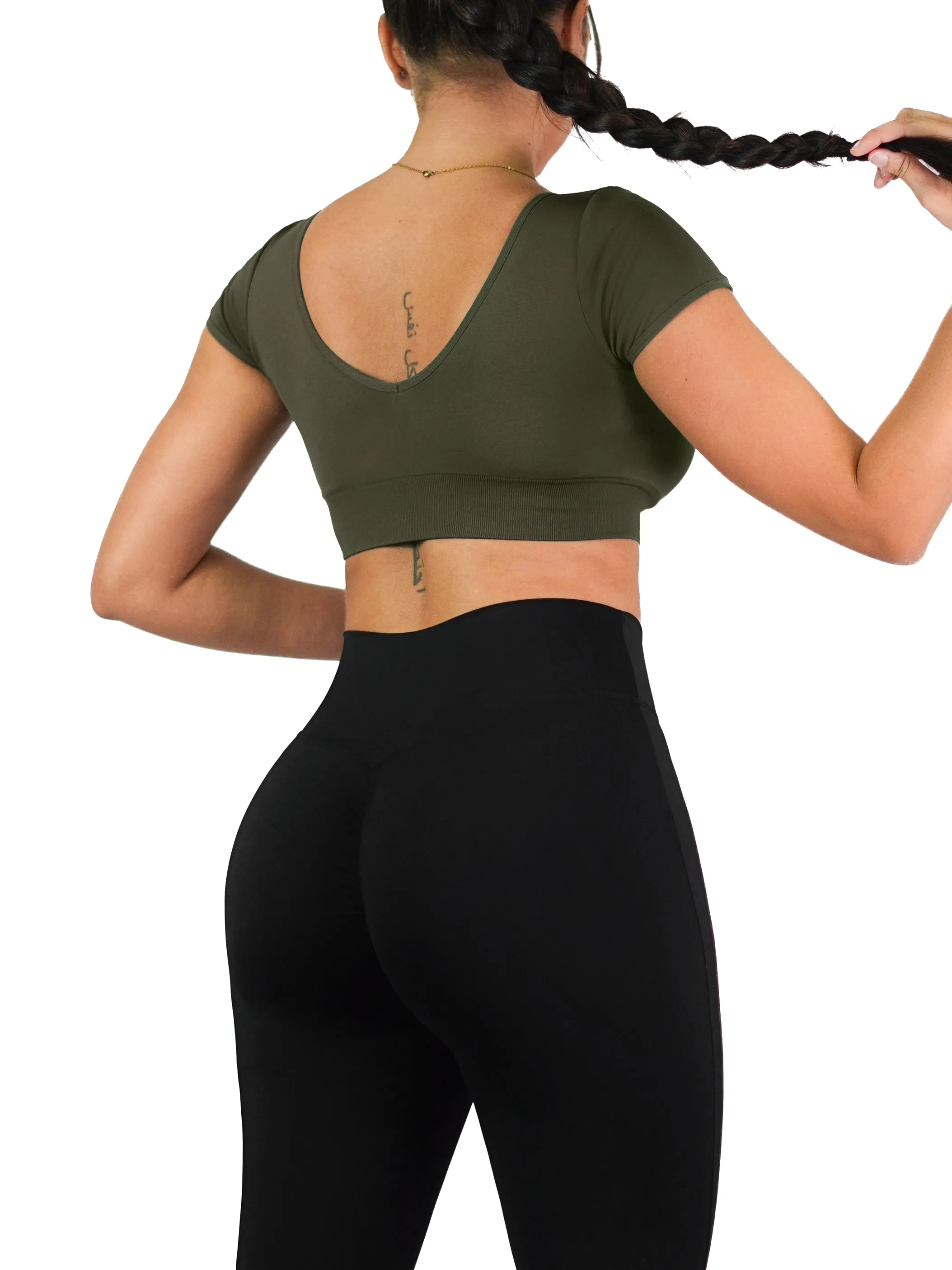 Pretty Crop Sports Top (Wild Green)