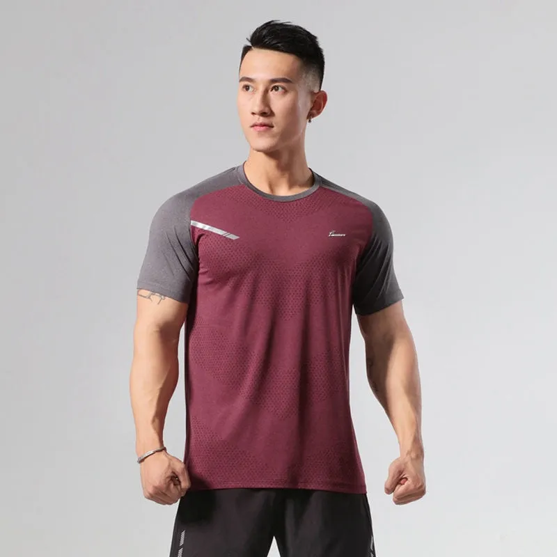 Professional Men Quick Drying Breathable Short Sleeve Running T-shirts