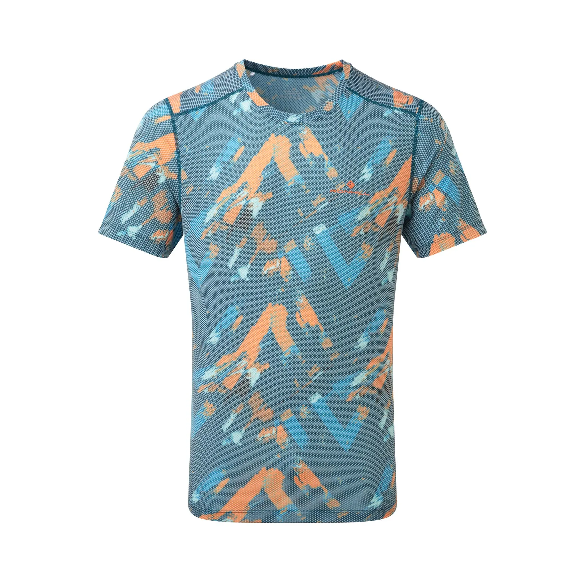 Ronhill | Men's Tech Golden Hour Tee - Legion Blue Chevron