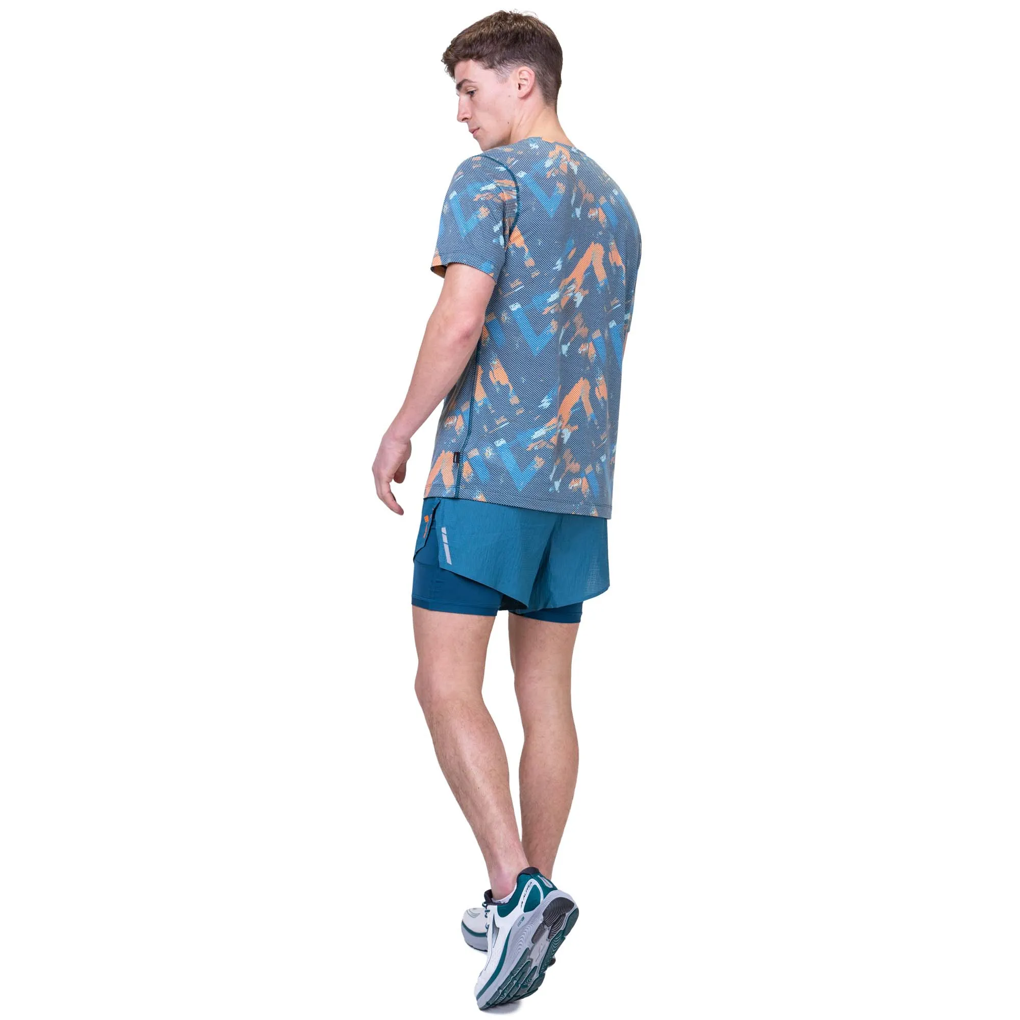 Ronhill | Men's Tech Golden Hour Tee - Legion Blue Chevron