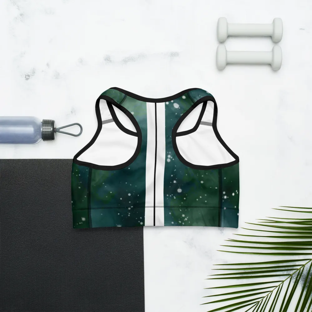 ROYAL ICONIC | Acid Wash Bleach Dye Galaxy Tie Dye Sports Bra Front Facing Malibu Stripe Ether Cloud Forest Green Mad Money Wash