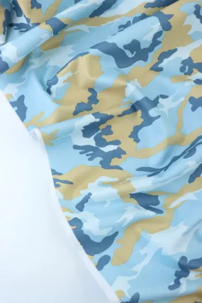 Sand & Blues Small Camo QUAD Performance Jersey Knit | By The Half Yard