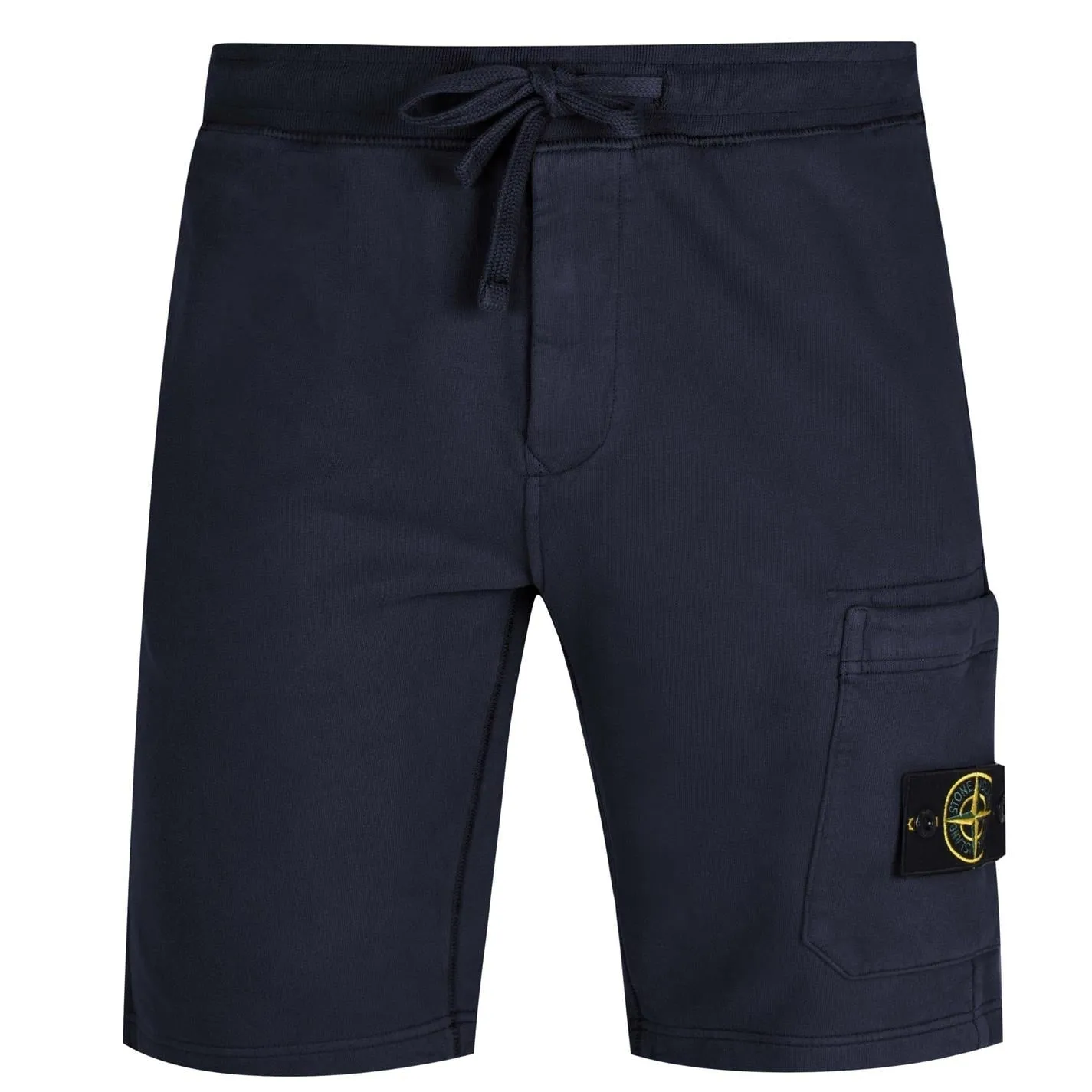 STONE ISLAND BADGE SWEAT SHORTS NAVY