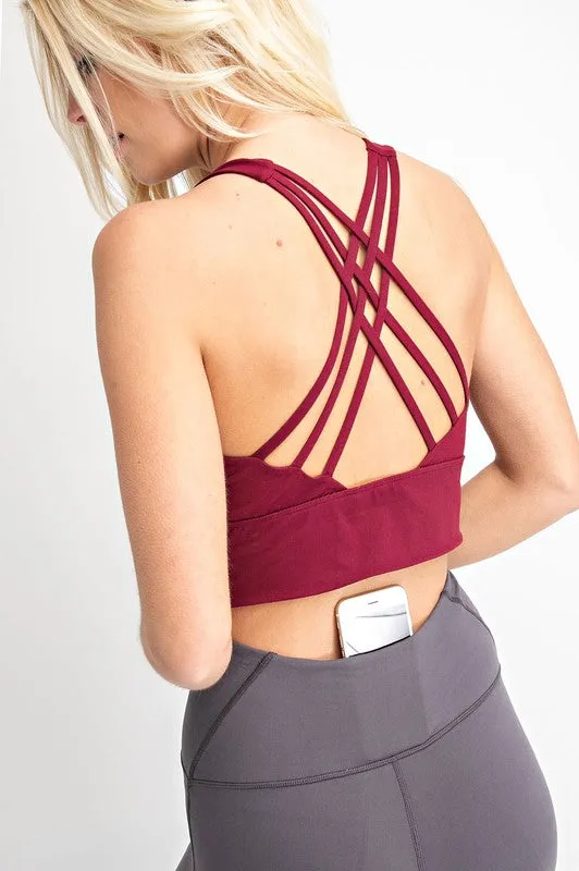 Strappy Criss Cross Back Padded Butter Bralette