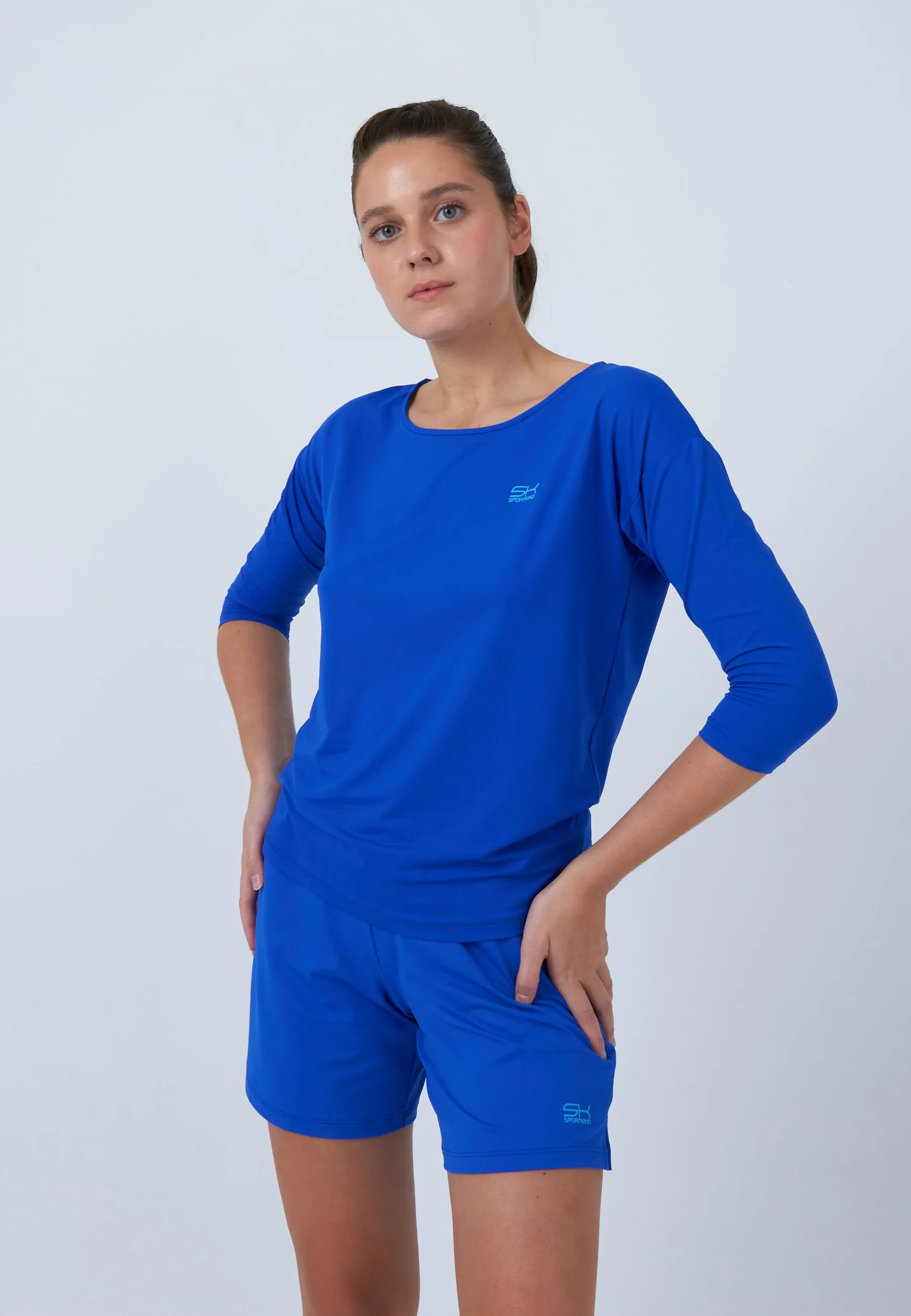 Tennis 3/4 Loose Fit Shirt, cobalt blue