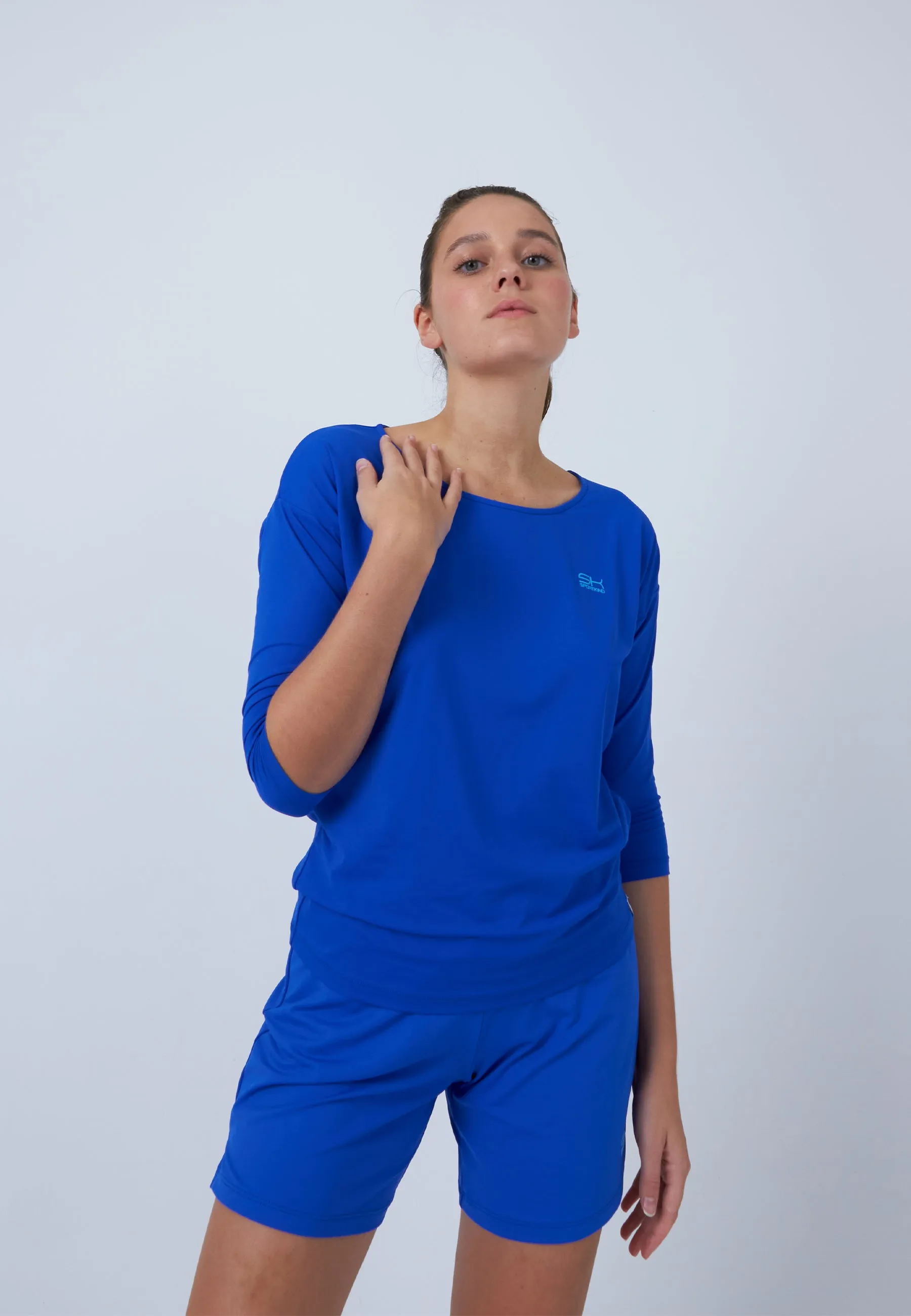 Tennis 3/4 Loose Fit Shirt, cobalt blue