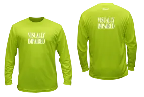Unisex VISUALLY IMPAIRED Long Sleeve Shirt - Reflective or Black Text