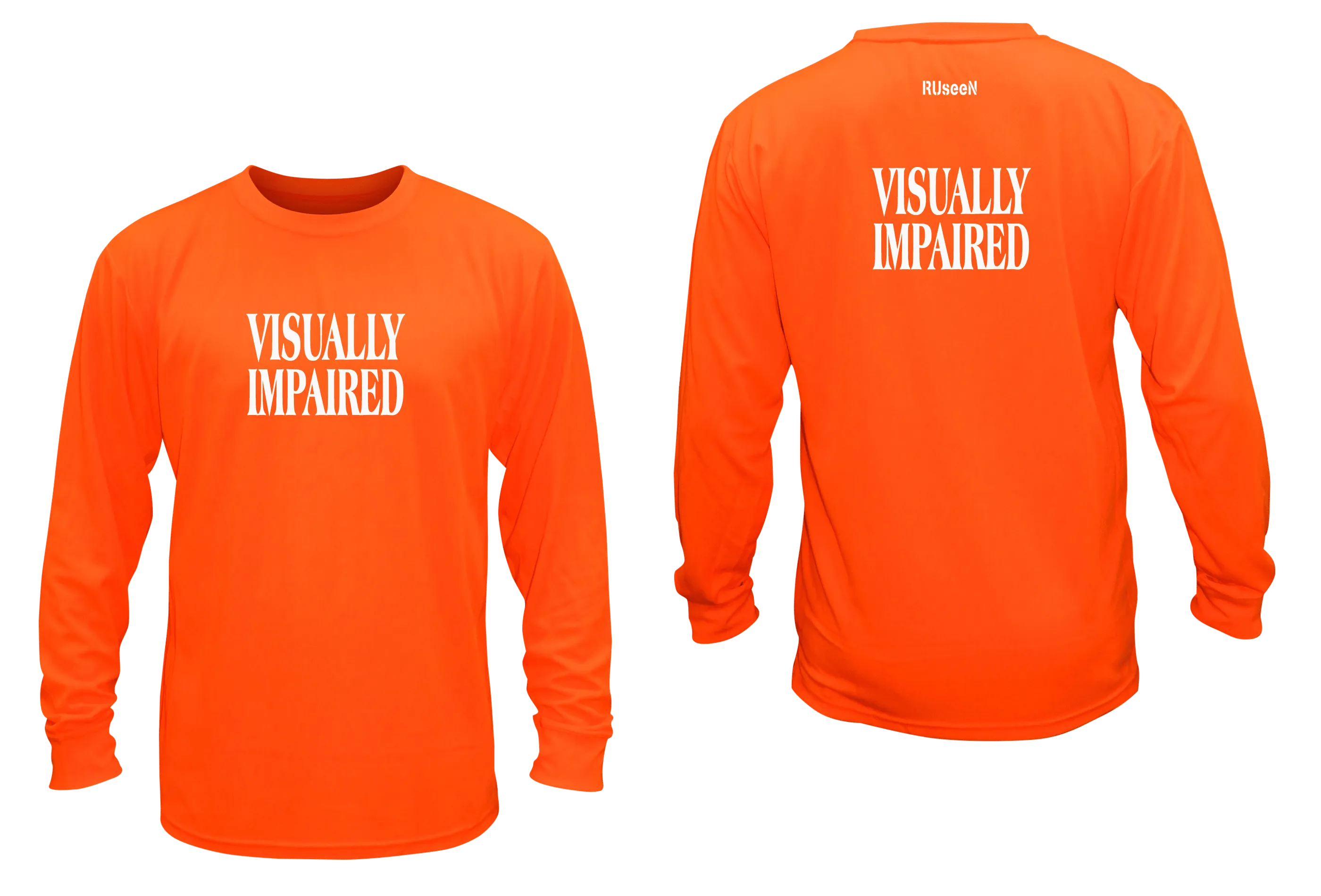 Unisex VISUALLY IMPAIRED Long Sleeve Shirt - Reflective or Black Text