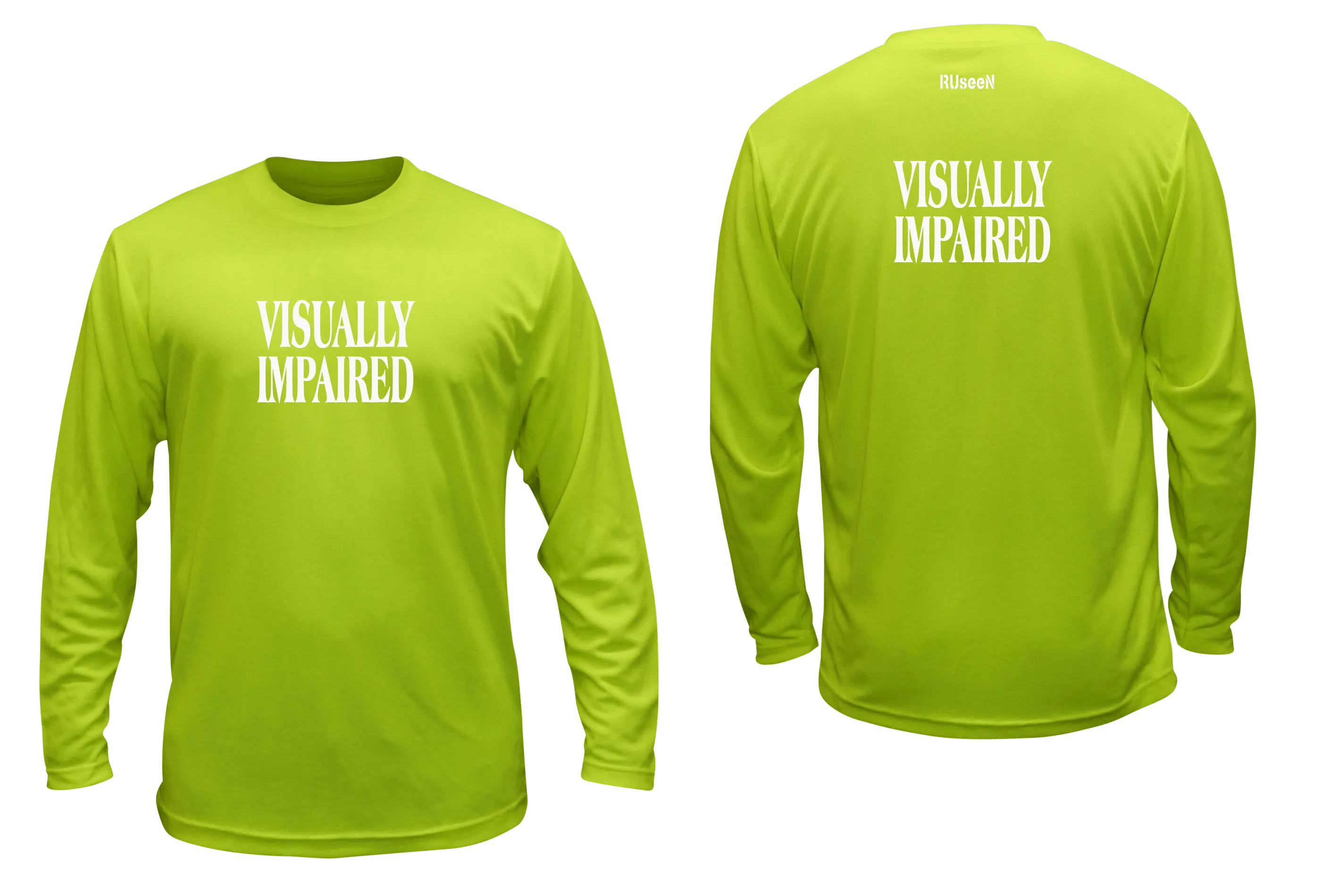 Unisex VISUALLY IMPAIRED Long Sleeve Shirt - Reflective or Black Text