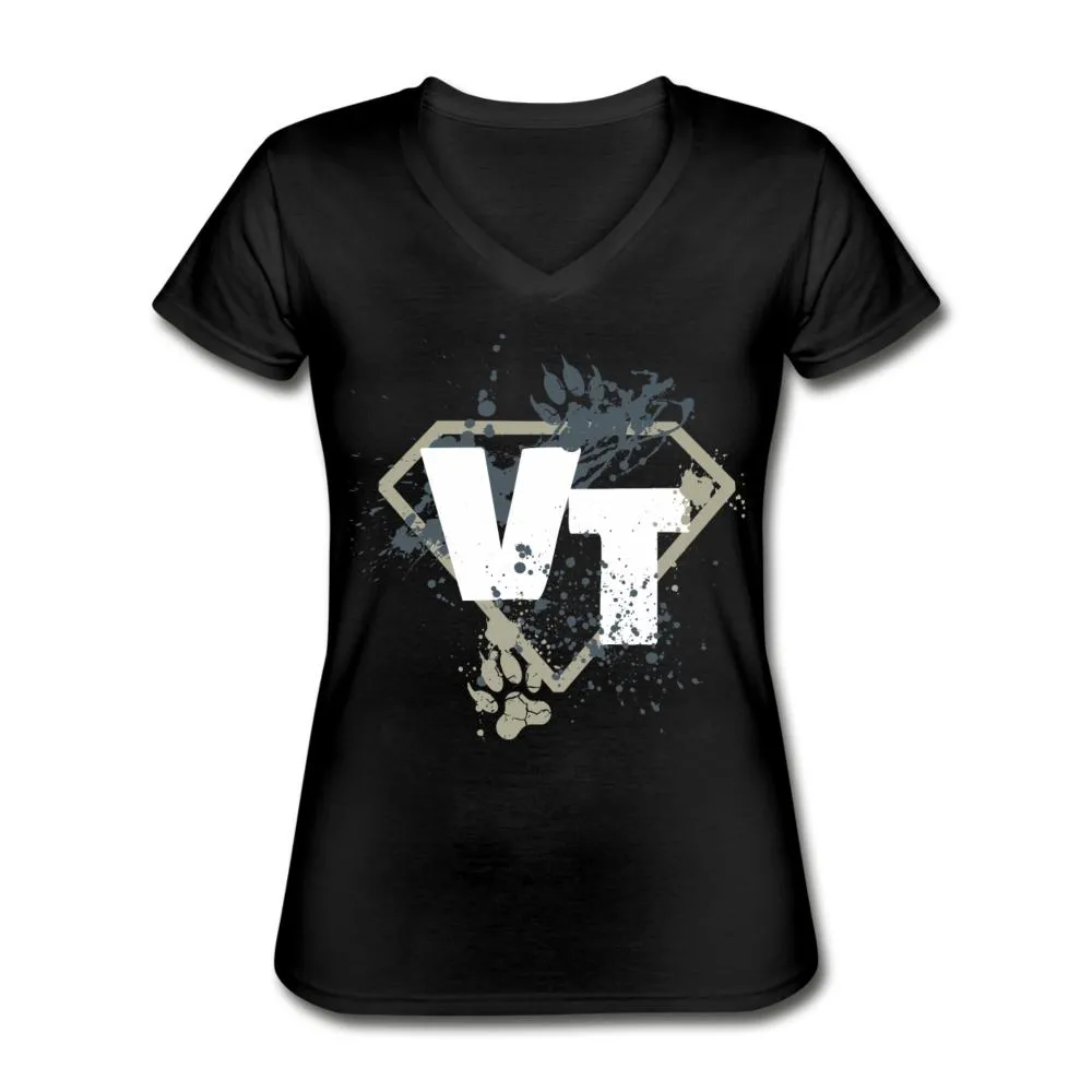 Vet tech superhero Women's V-Neck T-Shirt