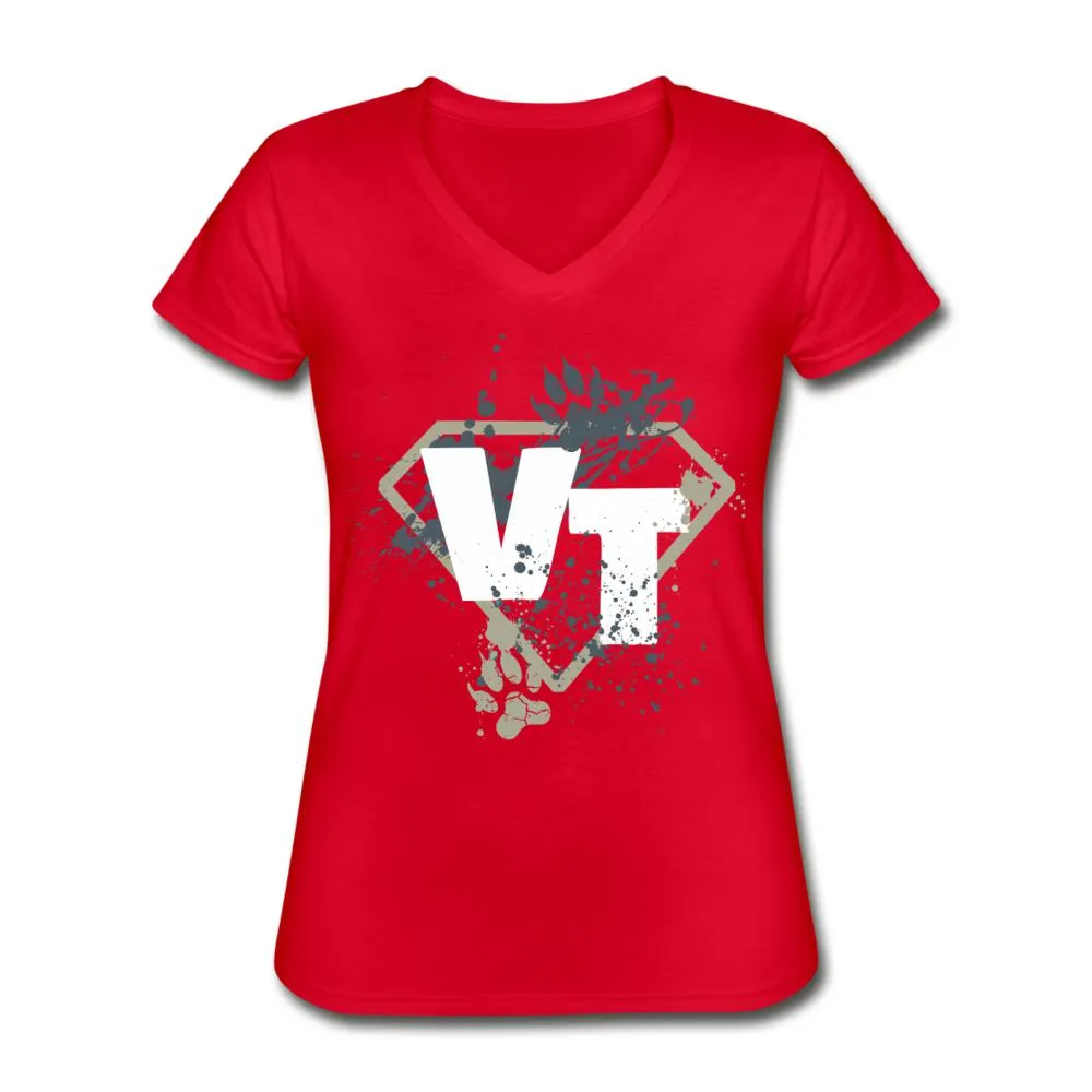 Vet tech superhero Women's V-Neck T-Shirt