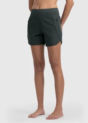 Women's 5" High Waisted Swim Board Shorts