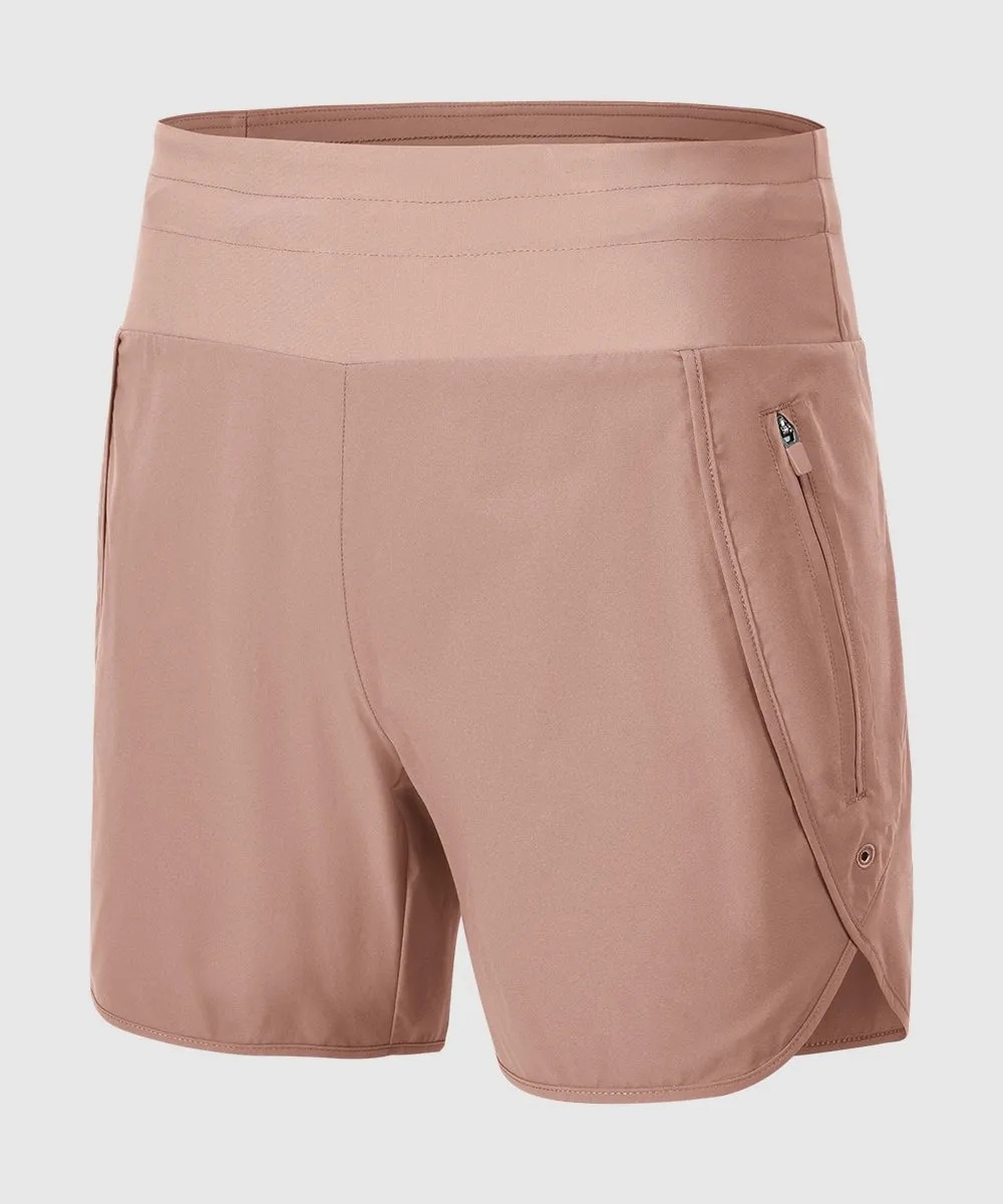 Women's 5" High Waisted Swim Board Shorts