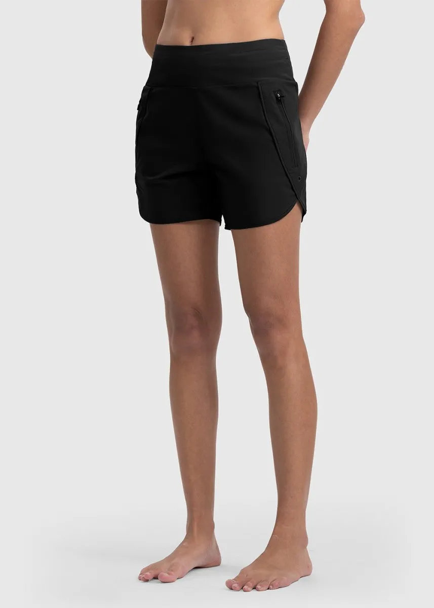 Women's 5" High Waisted Swim Board Shorts