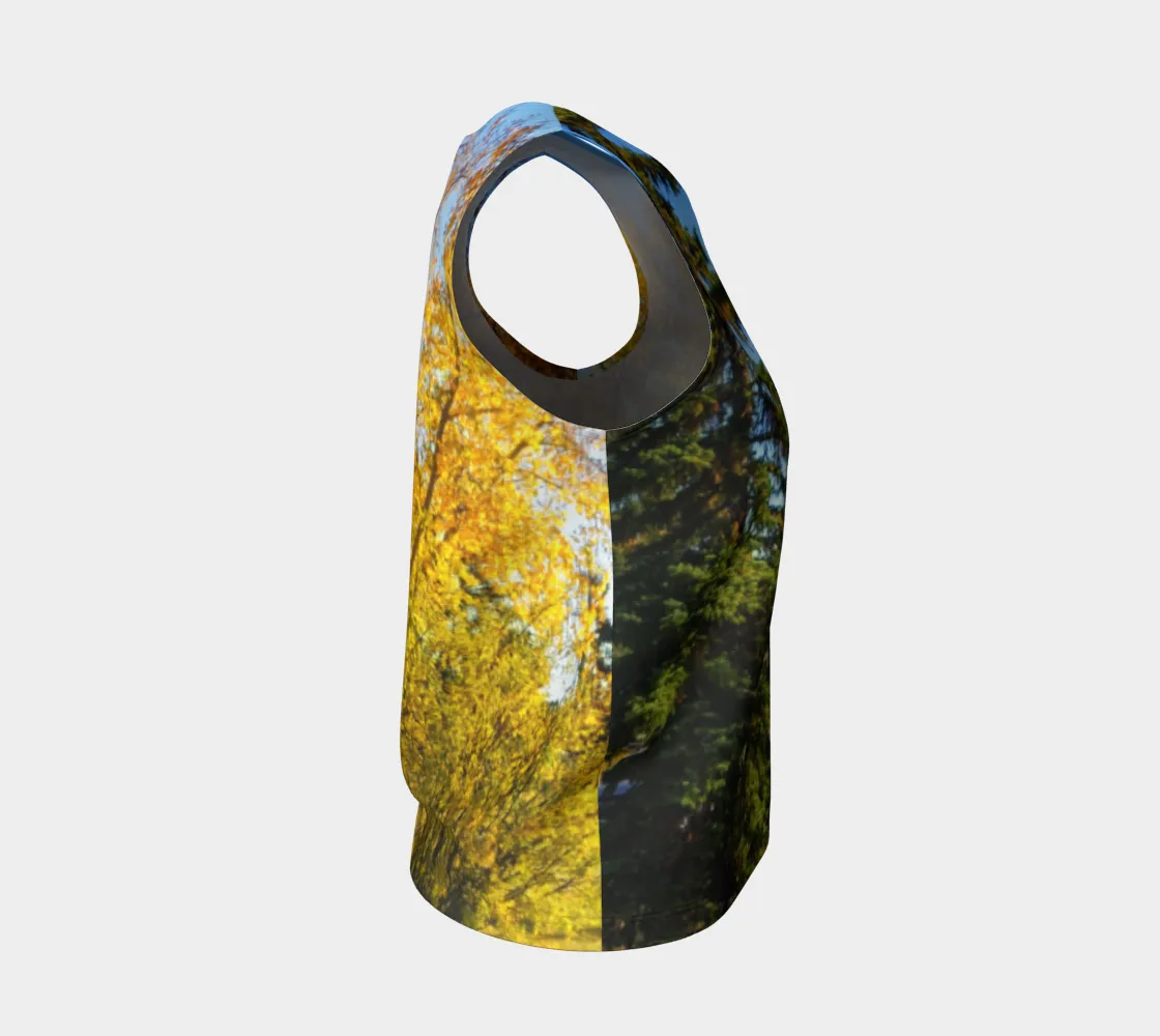Women's All-Over Loose Long Tank Top - Calgary in the Fall