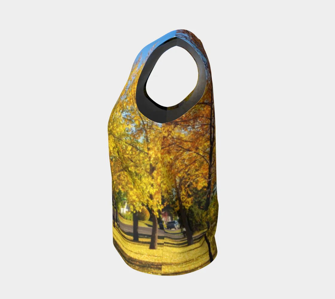 Women's All-Over Loose Long Tank Top - Calgary in the Fall
