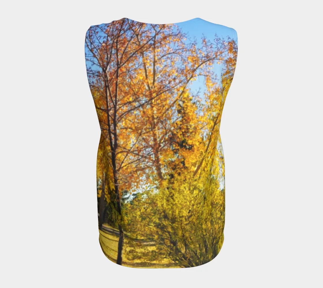 Women's All-Over Loose Long Tank Top - Calgary in the Fall