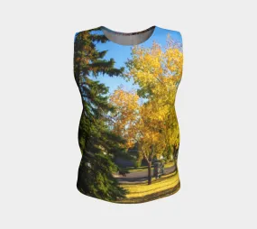 Women's All-Over Loose Long Tank Top - Calgary in the Fall