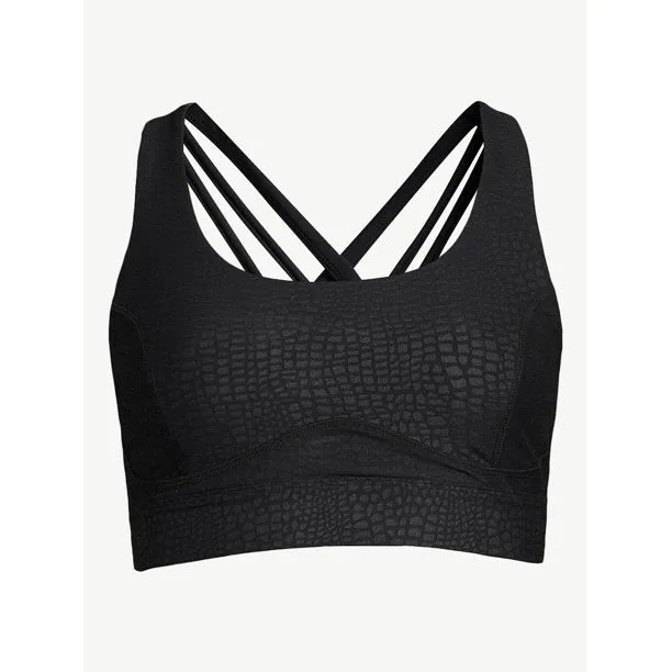 Women's Contour Crocodile Print Sports Bra