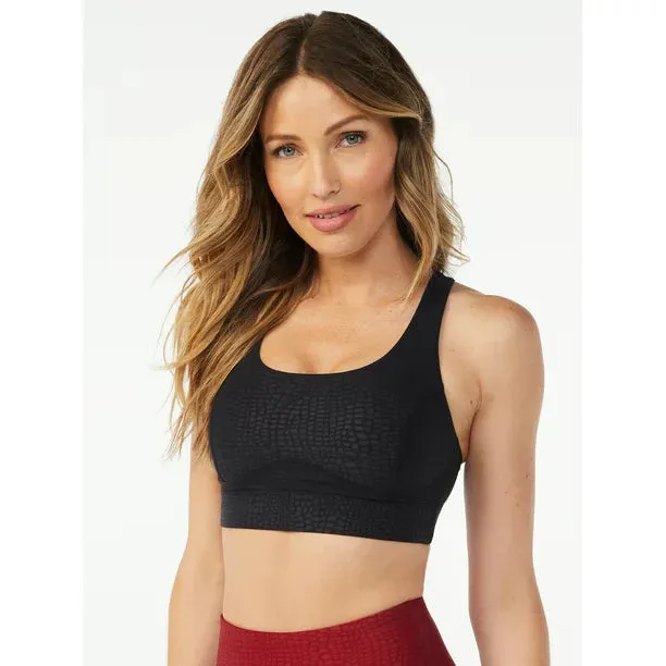 Women's Contour Crocodile Print Sports Bra