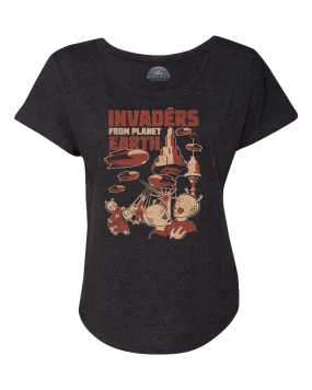 Women's Invaders From Earth Scoop Neck T-Shirt