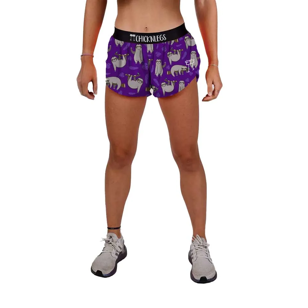 Women's Sloths 1.5" Split Short - Sloths