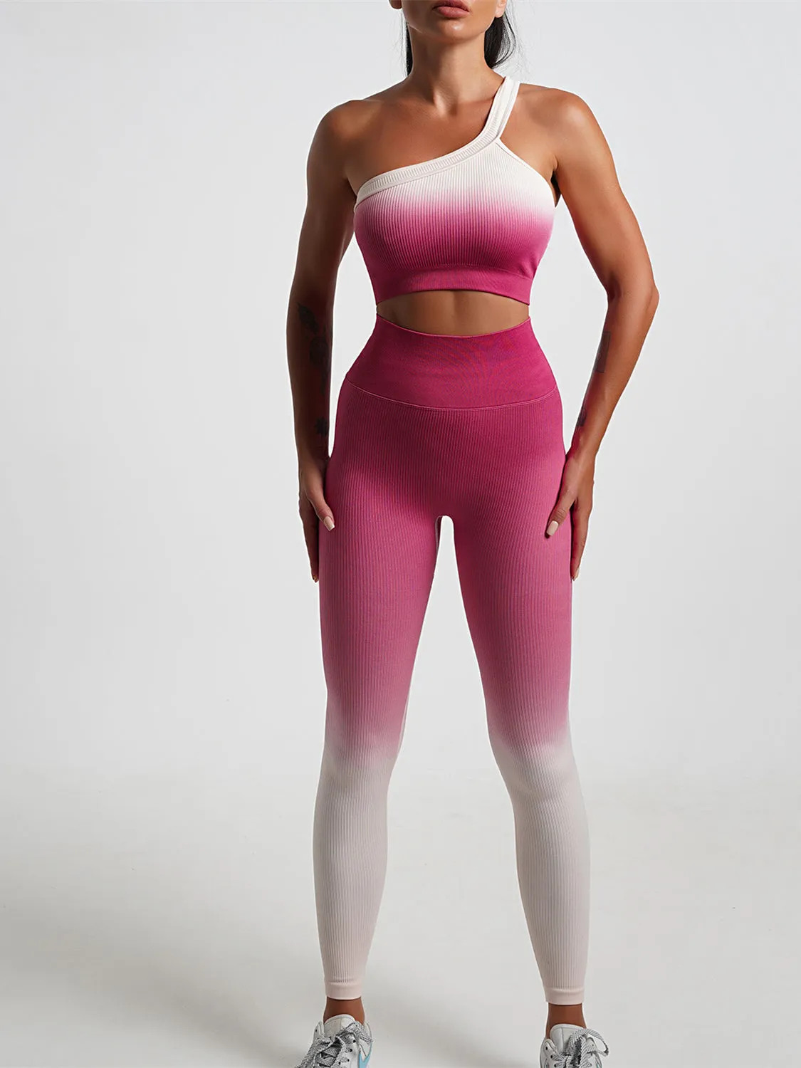 ZASUWA Female Fantasy Ombre Ribbed Sports Bras